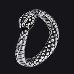 Anel de cobra midi de aço inoxidável para homens e mulheres