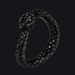Anel de cobra midi de aço inoxidável para homens e mulheres