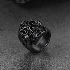 Punk Masonic Sugar Skull Ring Men