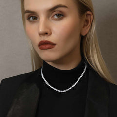 Tenniskette mit Zirkonia-Diamantschliff, für Herren und Damen