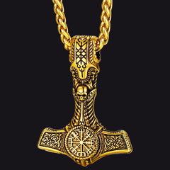 Wikinger Thors Hammer Mjolnir Halskette Anhänger Schmuck Geschenk Männer
