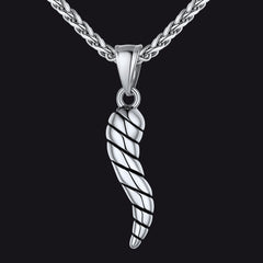 Colar de chifre italiano Cornicello Amuleto Pingente Homens Mulheres