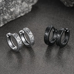 Keltischer Knoten-Huggie-Creolen aus Sterlingsilber für Herren