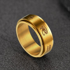 Egyptian Eye Horus Spinning Ring
