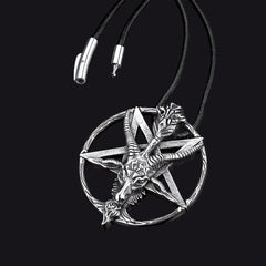 Colar de pentagrama de cabra satânico Baphomet para homens e mulheres