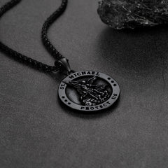 Erzengel St. Michael Anhänger Halskette Herren