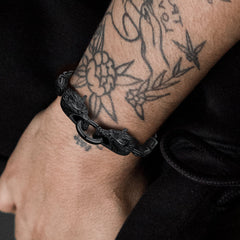 Pulseira de presente com corrente e cabeça de lobo viking