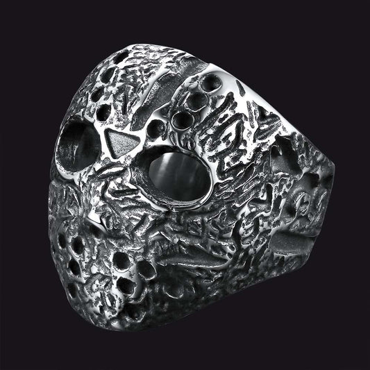 Anel de máscara gótica Jason Voorhees masculino