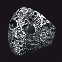 Anel de máscara gótica Jason Voorhees masculino