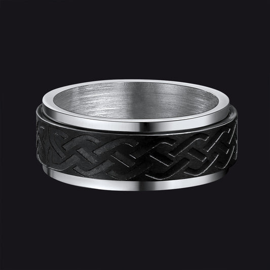 Keltischer Knoten Spinner Ring Drehbarer Ring Herren