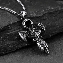 Ägyptische Ankh Kreuz Halskette Auge Horus Männer