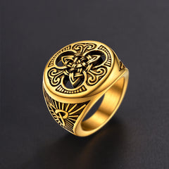 Anel de sinete Viking Celtic Trinity Knot Masculino
