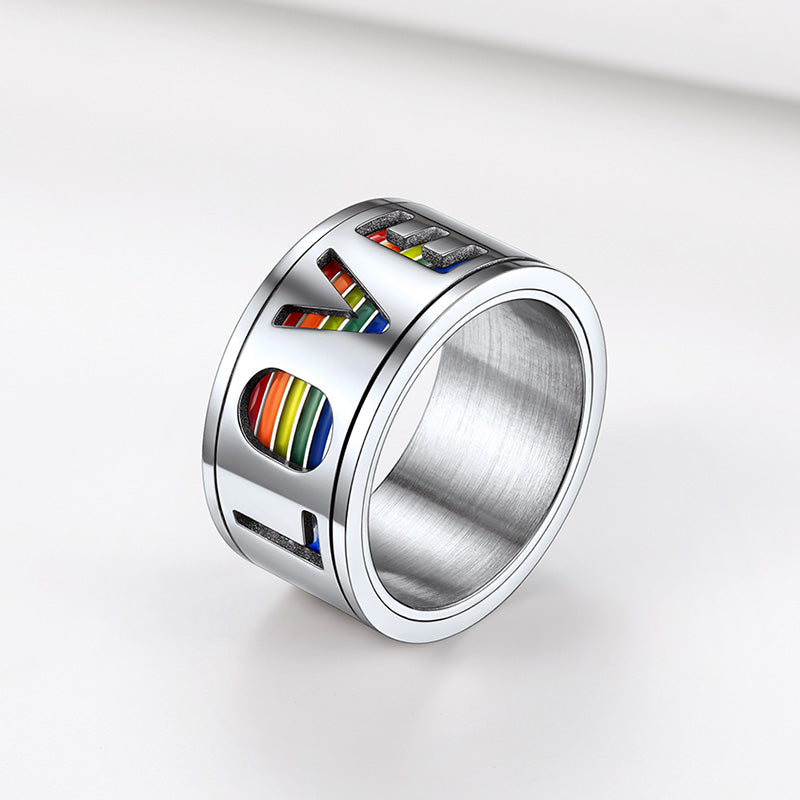 Rainbow Love Pride Ring LGBT