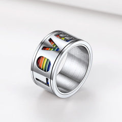 Rainbow Love Pride Ring LGBT
