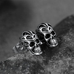 Gothic Keltischer Knoten Totenkopf Ohrstecker für Männer