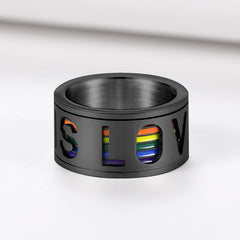 Rainbow Love Pride Ring LGBT