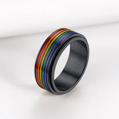 LGBT Pride Rainbow Ring Ring Spinner