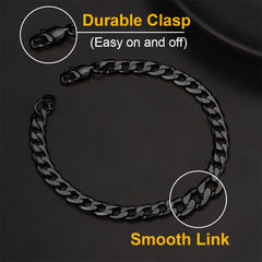 Conjunto de colar e pulseira de corrente cubana resistente