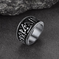 Anel de Runa Valknut Viking Nórdico Masculino