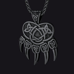 Colar Viking com Pata de Urso e Nó Celta Masculino