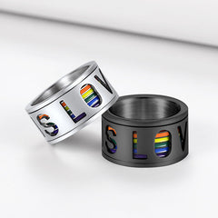 Rainbow Love Pride Ring LGBT
