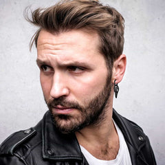 Brincos de argola pendentes com caveira de corvo gótico para homens e mulheres