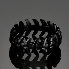 Punk Looped Bone Ring Vertebrae Band Ring Men