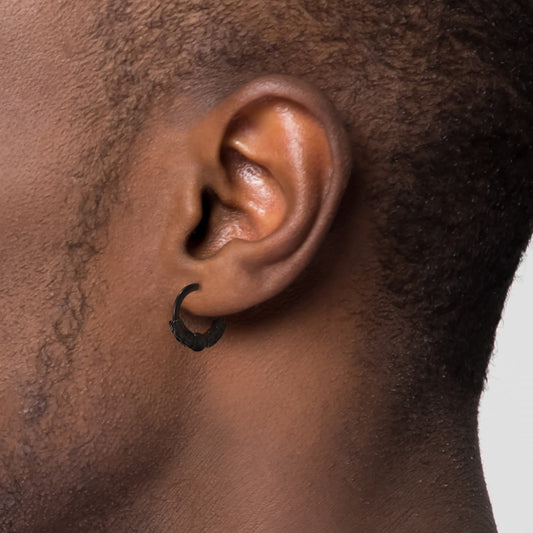 Punk Dragon Totem Huggie Hoop Earrings For Men