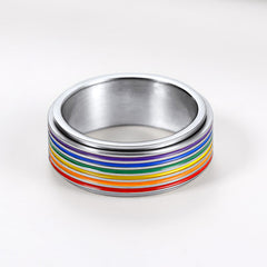 LGBT Pride Rainbow Ring Ring Spinner