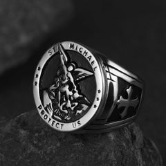 Erzengel St. Michael beschütze uns Ring Herren