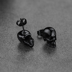 Brincos de caveira góticos punk para homens