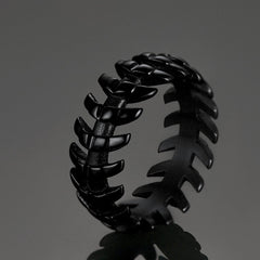 Punk Looped Bone Ring Vertebrae Band Ring Men