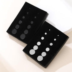 Punk Round Stud Earrings Set For Men 12 Pairs