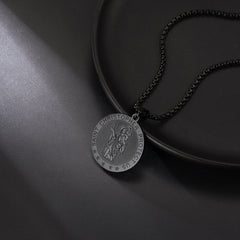 Colar Medalhão Redondo de São Cristóvão Masculino