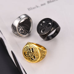 Anel de sinete Viking Celtic Trinity Knot Masculino