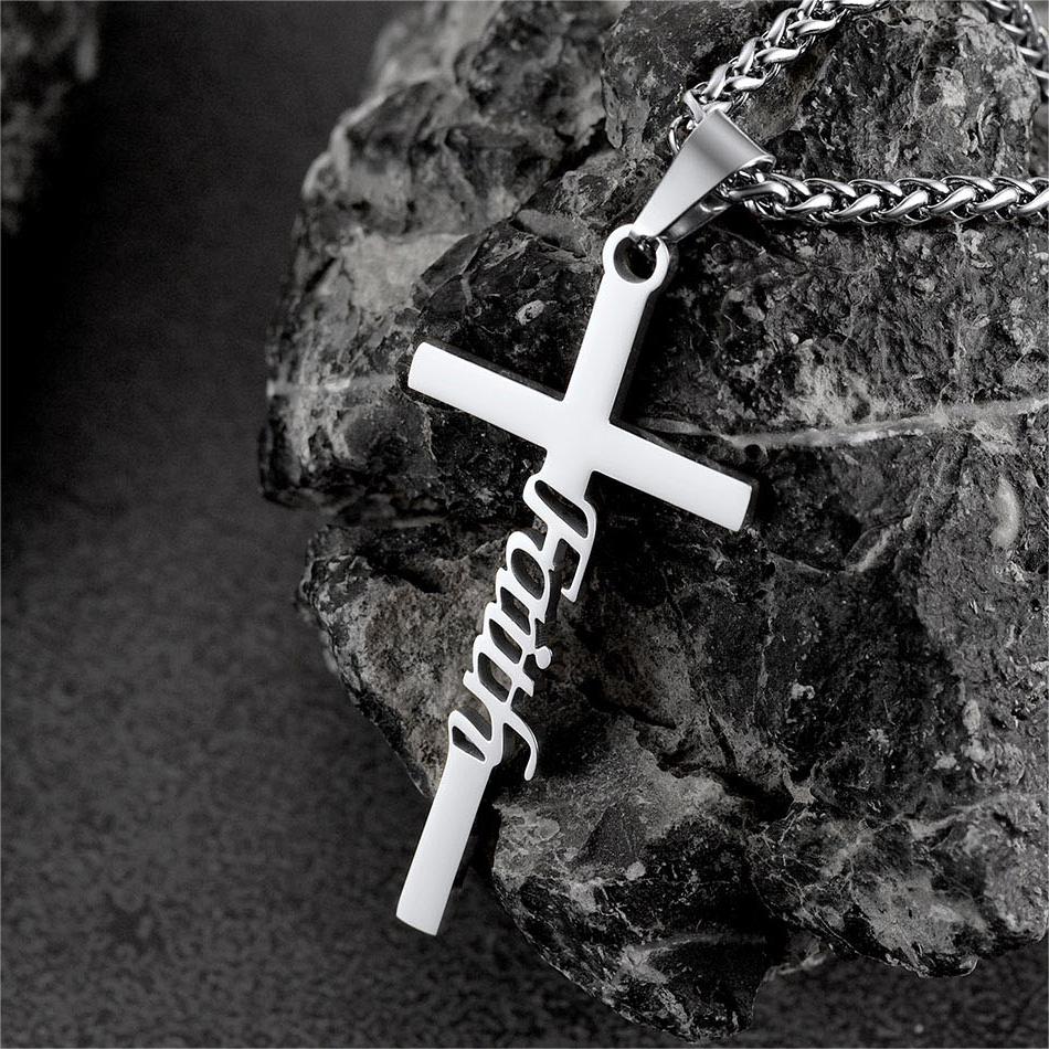 Christian Faith Kreuz Halskette Anhänger Männer Frauen