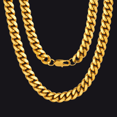 Colar feminino com corrente grossa de Miami Cuban Curb