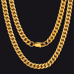 Colar feminino com corrente grossa de Miami Cuban Curb