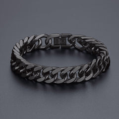 Armband mit kubanischer Gliederkette, 8/12/17 mm Breite
