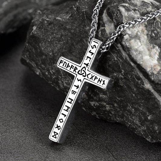 Kreuz Halskette Wikinger Rune Amulett Anhänger Männer Frauen