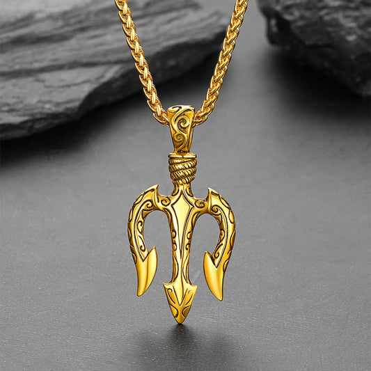 Poseidon Dreizack Halskette Antikes Griechenland Amulett Anhänger